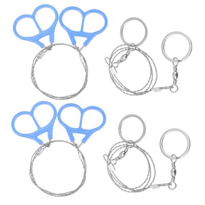 jojofuny 4pcs Survival Saws Stainless Steel Wire Saws for Outdoor Diy Emergency