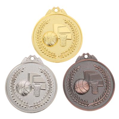 Yardwe 3pcs Sports Medals Gold Silver Bronze Award Medals for Basketball Competitions for Boys and Girls Sports Tournaments and Celebration Events