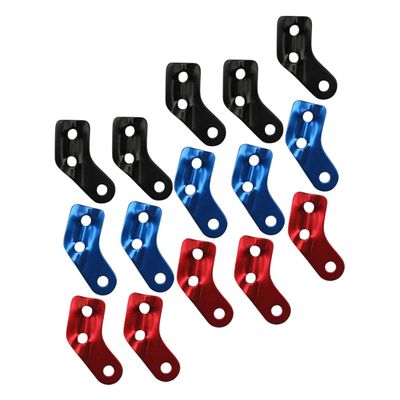 GOOHOCHY 15pcs L-Shaped Tent Rope Connectors Shock Cord for Tent Poles Camping Wind Rope Buckle Random Color