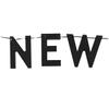 CHILDWEET New Year Party Decoration Flag Glitter Star Bunting Happy New Year Banner Photo Prop No Odor Paper view 1