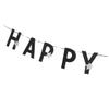 CHILDWEET New Year Party Decoration Flag Glitter Star Bunting Happy New Year Banner Photo Prop No Odor Paper view 3