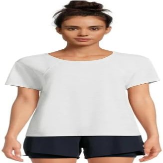Avia Activewear Women's Short Sleeve Oversize T-Shirt (US, Alpha, Medium, Regular, Regular, White)