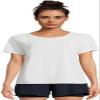 Avia Activewear Women's Short Sleeve Oversize T-Shirt (US, Alpha, Medium, Regular, Regular, White) view 1