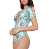 Cute-Australia-Koala-Bear Women's Short-Sleeve Round Neck One-Piece Swimsuit Large Black view 3