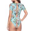 Cute-Australia-Koala-Bear Women's Short-Sleeve Round Neck One-Piece Swimsuit Large Black view 4