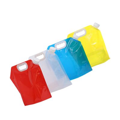 GOOHOCHY 4pcs Large Capacity Outdoor Water Storage Bag Lightweight Water Bag for Camping Hiking and Travel Transparent and Red