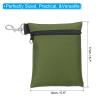 PATIKIL Golf Tee Pouch 6.7x5.5 Inch, Zipper Golf Ball Bag with Metal Lobster Claw Clip for Men Women Valuables Holder, Army Green view 2