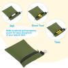 PATIKIL Golf Tee Pouch 6.7x5.5 Inch, Zipper Golf Ball Bag with Metal Lobster Claw Clip for Men Women Valuables Holder, Army Green view 4