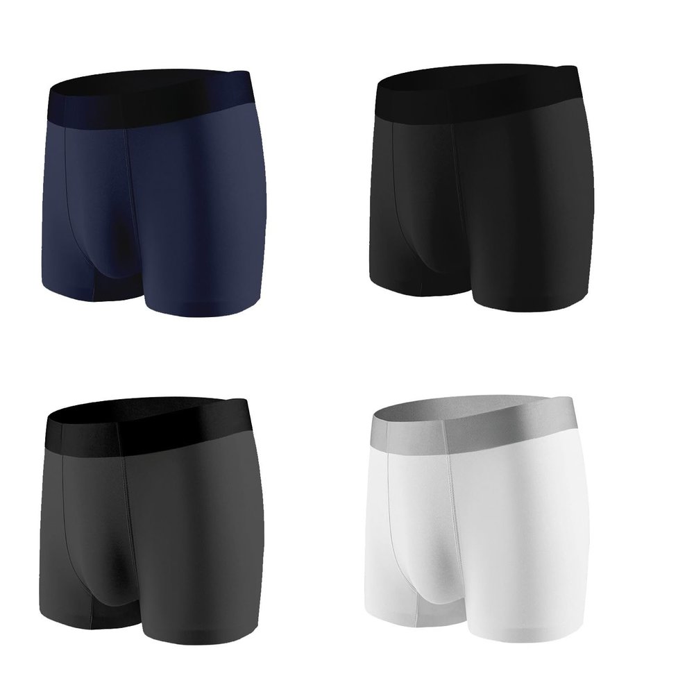 ABC Indus Men's Underwear Boxer Briefs Soft, Breathable and stretchable Trunks (US, Alpha, X-Large, Regular, Regular, 4, Multicolor - Gray/Navy/D.Gray/Black)