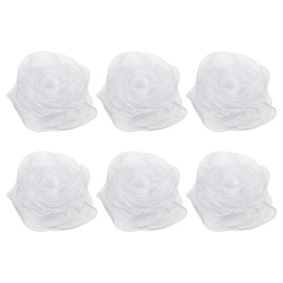 PATIKIL Dance Scarves, 6 Pcs Square Juggling Scarves 24 by 24 Inches for Play Magic Music Activity Juggling Dressing, White