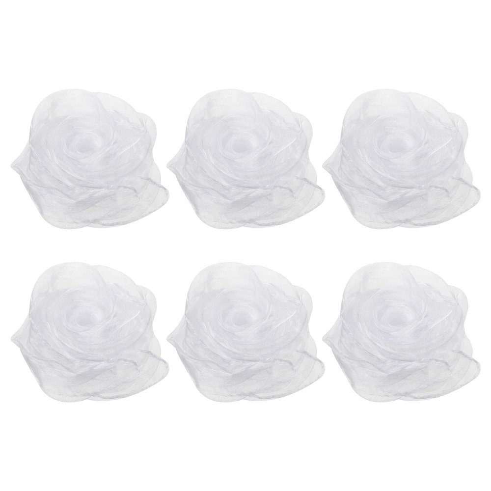 PATIKIL Dance Scarves, 6 Pcs Square Juggling Scarves 24 by 24 Inches for Play Magic Music Activity Juggling Dressing, White