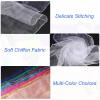 PATIKIL Dance Scarves, 6 Pcs Square Juggling Scarves 24 by 24 Inches for Play Magic Music Activity Juggling Dressing, White view 3