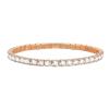 NineFit Basics Cubic Zirconia Tennis Bracelet for Women, Elastic Stainless Steel Rose Gold Color Hand Chain (Rose Gold), Large view 1