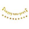 Alipis 1set Year Party Banners Glittery Buntings Wine Bottle Design for Festive Decor Golden for Walls Doors and