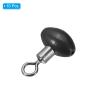 PATIKIL 0.7"x0.5" Cross-Line Fishing Swivels & Bead, 10Pcs T Shape Pulley Slide Rig Rolling Swivels Fishing Hooks Connector Terminal Tackle, Black view 3
