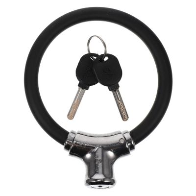 BESPORTBLE 1set Secure Bike Lock Keys Chain Style Lock for Bicycles Helmets Luggage Portable Theft Protection Compact Black Design for Safety and Convenience