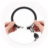 BESPORTBLE 1set Secure Bike Lock Keys Chain Style Lock for Bicycles Helmets Luggage Portable Theft Protection Compact Black Design for Safety and Convenience view 3