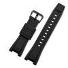 CAREG 26 * 14 Rubber Watchband Compatible With Casio G SHOCK GST Series GST-210/W300/400G/B100 Waterproof Silicone Watch Band Men Straps Accessorie Durable (Color : Black-Black Buckle, Size : 26X14mm view 1
