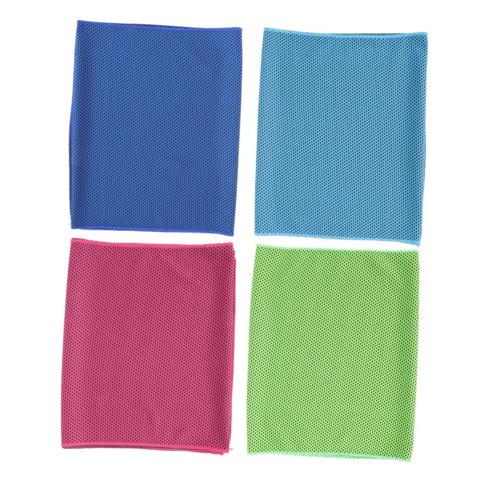 BESPORTBLE 4pcs Instant Cooling Towels Soft Breathable Microfiber Ice Towels for Sports Yoga Gym Activities Quick-Drying Sweat Absorbing Bright