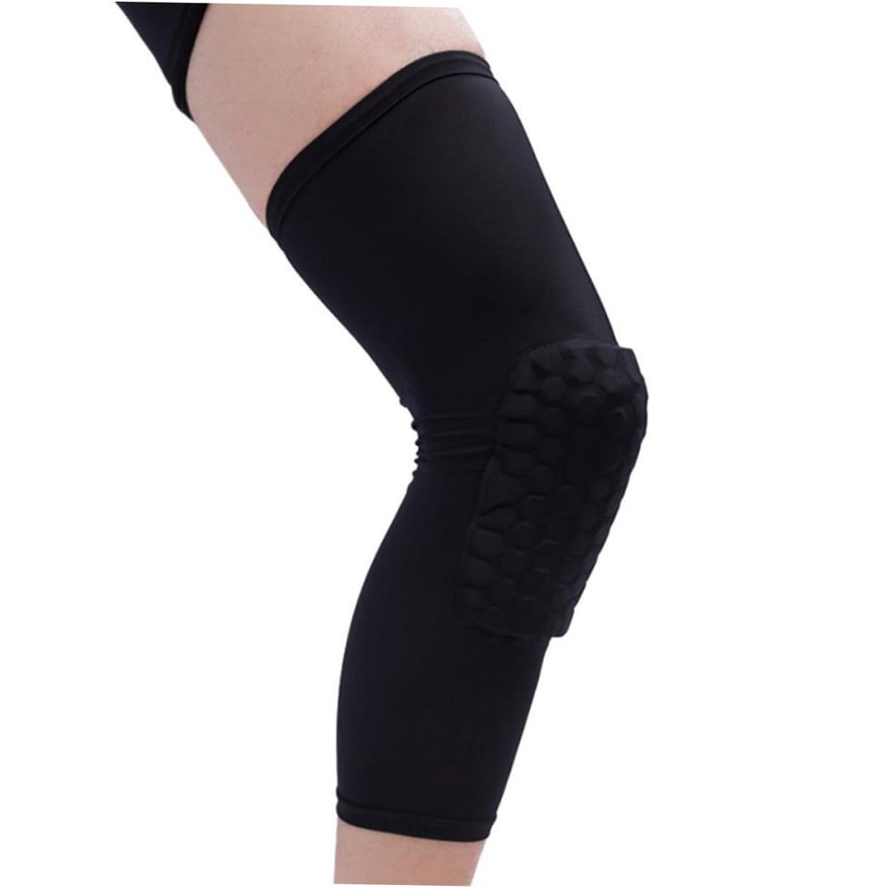 SUPVOX Elastic Breathable Knee Pads Running Support Brace for Athletes Black Size Xl