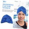 GANAZONO Elastic and Stylish Swim Cap Floral Pattern Hair from Suitable for Spa Pool Beach view 3