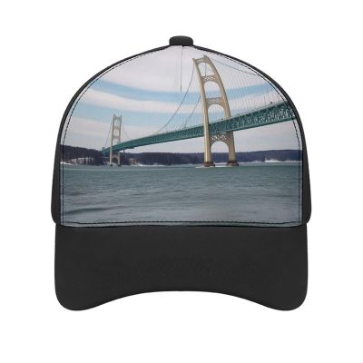 Baseball Cap for Women Men,Mackinac Suspension Bridge Adjustable Classic Baseball Hat for Leisure and Outdoor Activities