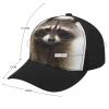 Baseball Cap for Women Men,Hairy Raccoon Adjustable Classic Baseball Hat for Leisure and Outdoor Activities view 2