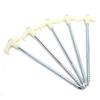 WHAMVOX 8pcs Glow- Dark Tent Stakes Durable Iron Steel Spiral Pegs with Plastic Handle Heavy Duty for Camping Hiking and Outdoor Adventures view 1
