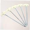 WHAMVOX 8pcs Glow- Dark Tent Stakes Durable Iron Steel Spiral Pegs with Plastic Handle Heavy Duty for Camping Hiking and Outdoor Adventures view 2