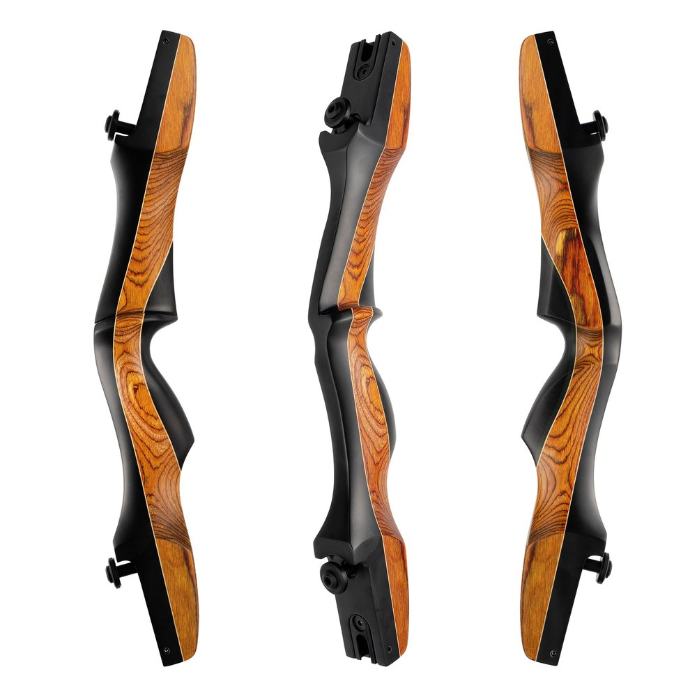 Deeseeker Archery ILF Recurve Riser 17"/19"/21"/23"/25" Wood Riser Right Hand & Left Hand Traditional ILF Archery for Hunting and Recurve Bow Shooting (Left Hand, Phoenix ILF, 21 inch)