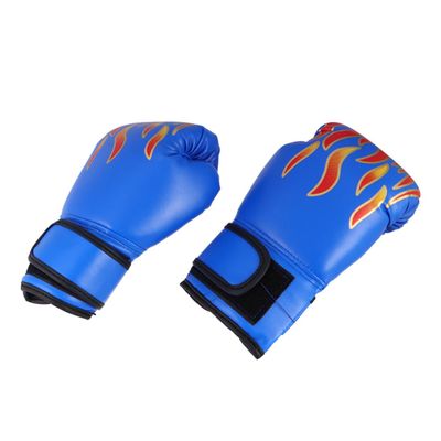 BESPORTBLE Boy Girl's Pu Boxing Gloves with Flame Pattern Durable Training Mitts for Taekwondo Kickboxing Breathable Fit Includes Punch Mitts Random Color Options