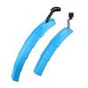 ZHUAYSEJXA Telescopic Folding Bicycle Fenders Set with Taillight MTB Mudguard Bicycle Front Rear Mudguard for Road Bike (Color : Blue) view 1