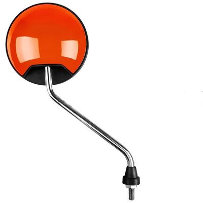 JXYFFS Rear view Mirrors Round Electric Bicycle Handlebar Rear View Mirrors Cycling Reflector Convex Adjustable E-bike Scooter Bicycle Mirrors Left Right Bar End Rear View Mirrors (Color : Orange)