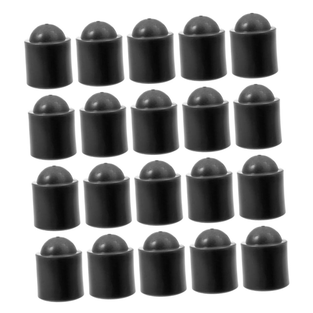 VANZACK 50pcs Billard Pool Accessories Pool Cue End Protectors Snooker Cue Ends Shockproof Rubber Covers