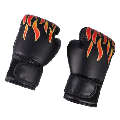 BESPORTBLE Pu Boxing Gloves for Boys and Girls Flame Pattern Training Gloves Optimal Absorbency Protective Punch Mitts for Kickboxing Random Color