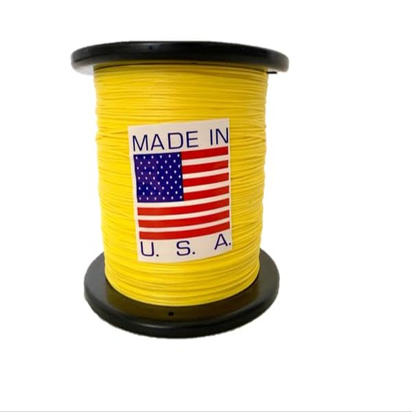 JB Line One Standard Braid Fishing Line 50LB (Hi Viz Yellow, 600 Yards)