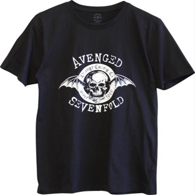Avenged Sevenfold - Unisex Origins T-Shirt, Licensed Band Graphic T-Shirts by Rock Off, Color Black, Licensed Band Graphic T-Shirts by Rock Off, Size: X-Large