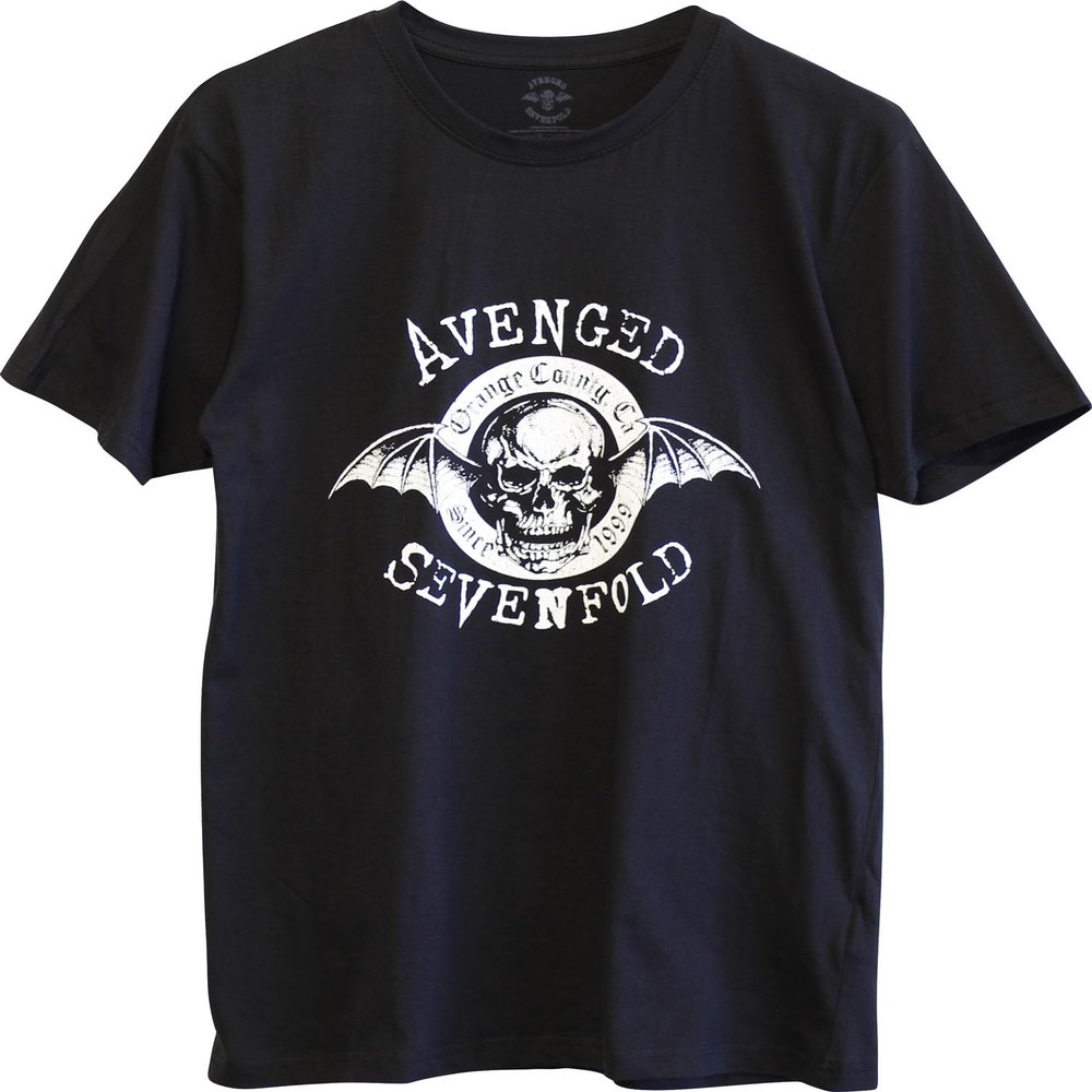Avenged Sevenfold - Unisex Origins T-Shirt, Licensed Band Graphic T-Shirts by Rock Off, Color Black, Licensed Band Graphic T-Shirts by Rock Off, Size: X-Large