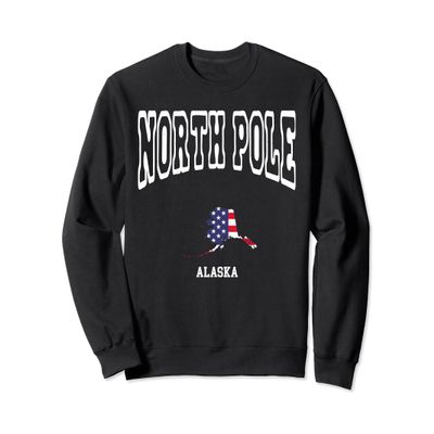 Retro North Pole Alaska AK Throwback Classic Sweatshirt