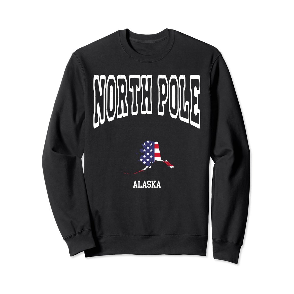 Retro North Pole Alaska AK Throwback Classic Sweatshirt