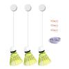 Jesscasday Glowing Badminton Trainer Self Study Practice Stretch Badminton Rebounds Training Single Accompanying Exercise Tools Self Study Shuttlecock Rebounds view 4