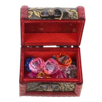 FAVOMOTO 1set Pirate Treasure Chest Toy Acrylic Gems for Pirate Themed Parties and Halloween Design for Boys and Girls Includes Random Gemstones