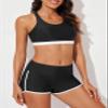Aleumdr Womens Tankini Swimsuits Athletic Three Piece Tummy Control Bathing Suits with Shorts Modest Swimsuits for Women Black Floral X-Large view 4