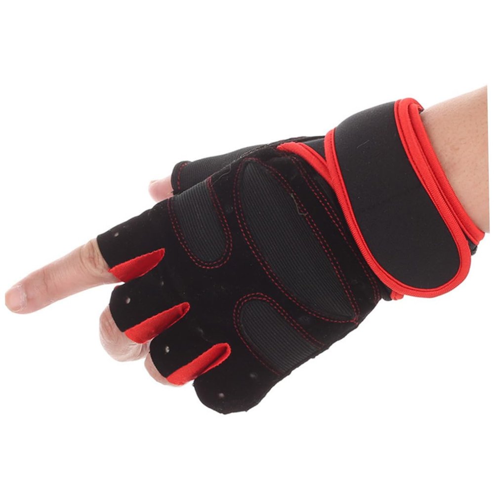 balacoo Bodybuilding Gloves Weightlifting Hand Guards Silicone Gloves for Men Breathable Durable (Size S)