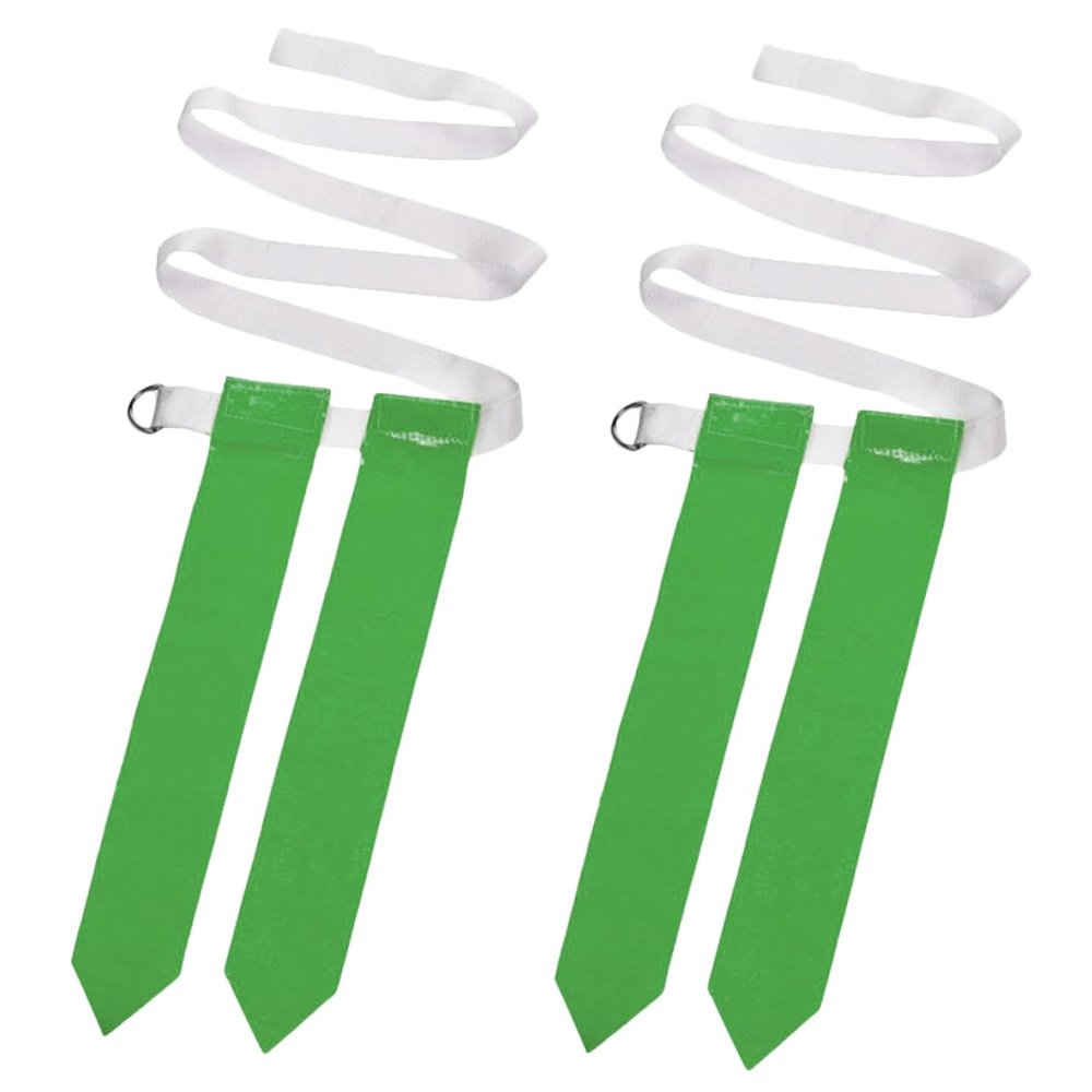 GANAZONO 2pcs Rugby Waist Belt Flags for Boys and Girls American Football Training Accessories Flag Football Belts for Youth Practice Games