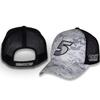 Checkered Flag Sports Kyle Larson #5 NASCAR 2024 Digital Camo Structured Front Black Mesh Hat, Gray view 1
