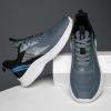 Gosetony Men's Sneakers Running Shoes Track Trail-Running Shoes Athletic Low-top Lace Up for Male Sport Light-Weight Summer Spring Air Hole Breathable Fashion Fabric Air Mesh Grey view 3