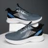 Gosetony Men's Sneakers Running Shoes Track Trail-Running Shoes Athletic Low-top Lace Up for Male Sport Light-Weight Summer Spring Air Hole Breathable Fashion Fabric Air Mesh Grey view 4