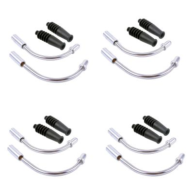 8 Pcs Bicycles Cycling Brake with Rubber Boot Bike Brake Bend Tube Plastic Sleeves Boot Protector Hoses Easy to Use V Bike Brake Noodles Cable Guide Cycling Brake Bicycles Accessories