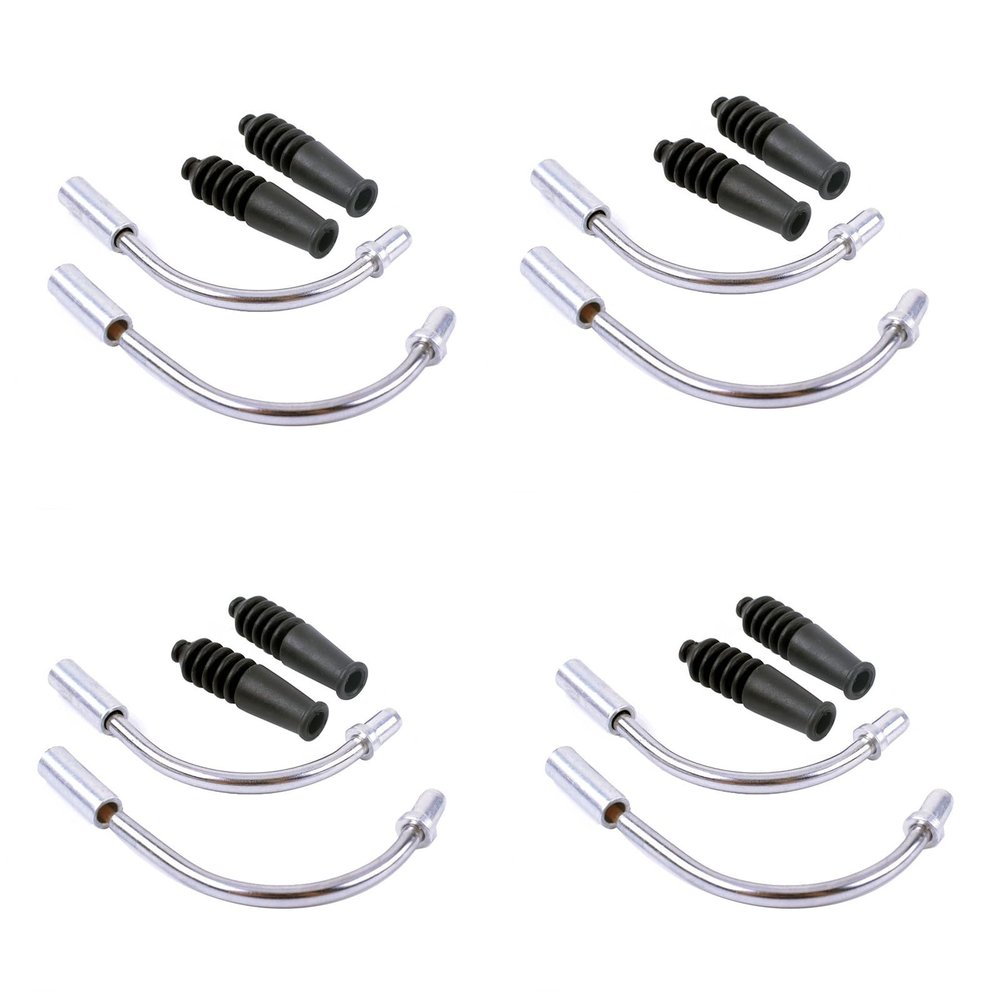 8 Pcs Bicycles Cycling Brake with Rubber Boot Bike Brake Bend Tube Plastic Sleeves Boot Protector Hoses Easy to Use V Bike Brake Noodles Cable Guide Cycling Brake Bicycles Accessories